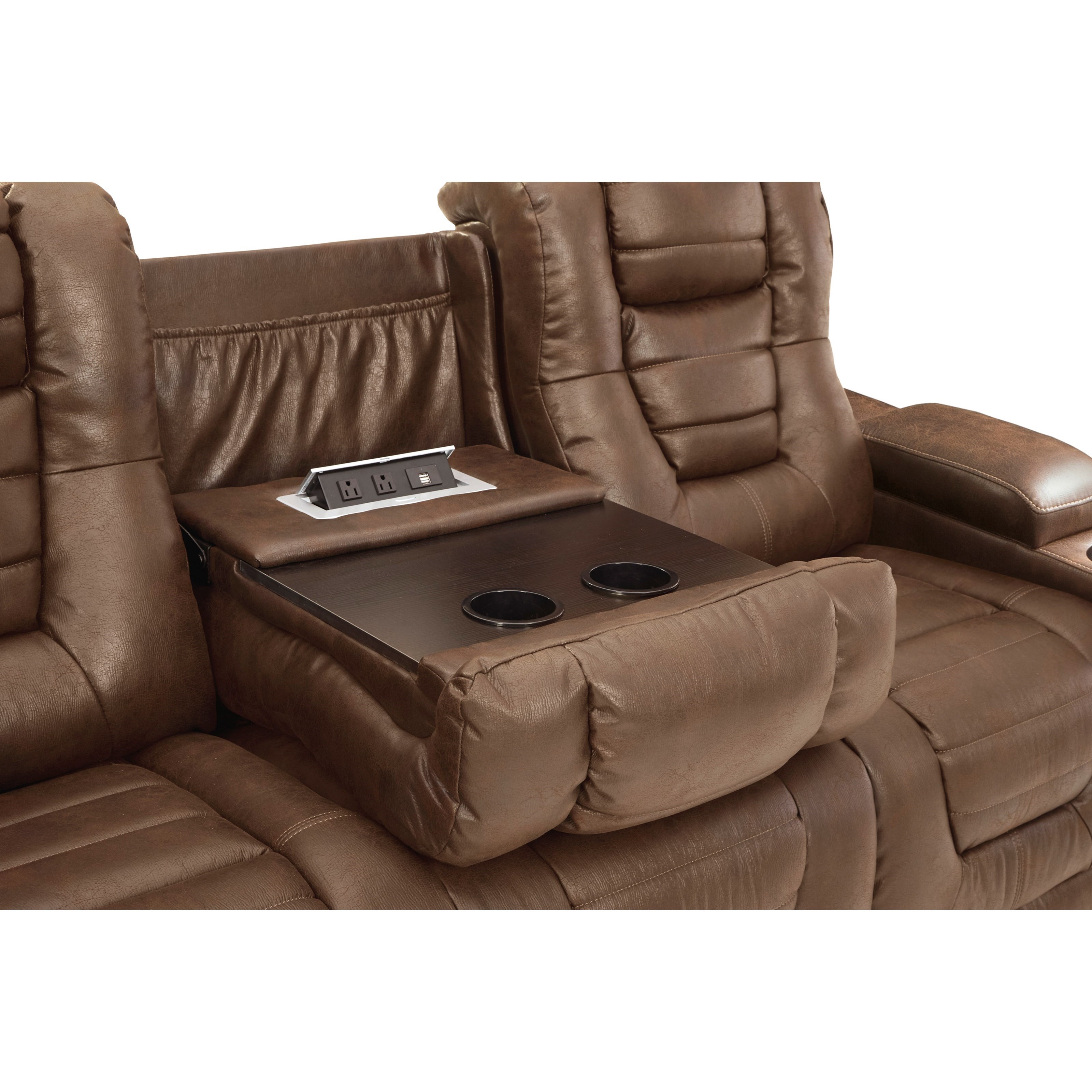 Signature Design by Ashley Owner's Box Faux Leather Power Reclining